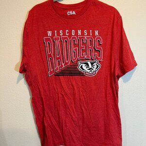 CSA Red Short Sleeve Wisconsin Badger Tee XL